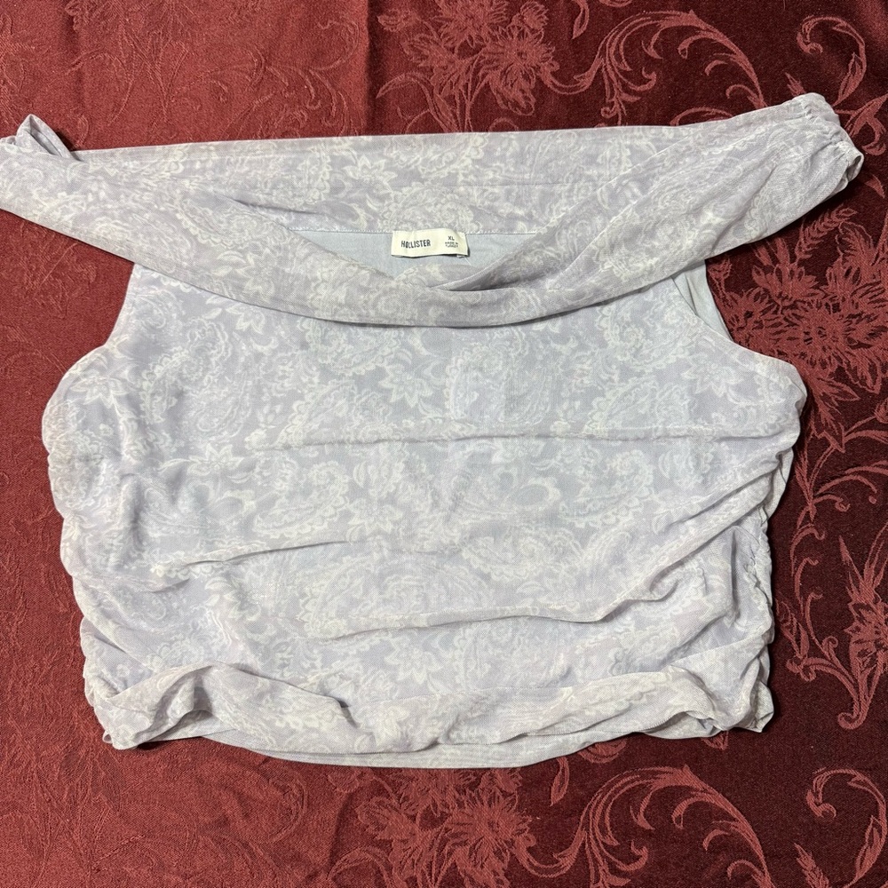 Hollister Light Purple Off-Shoulder Blouse